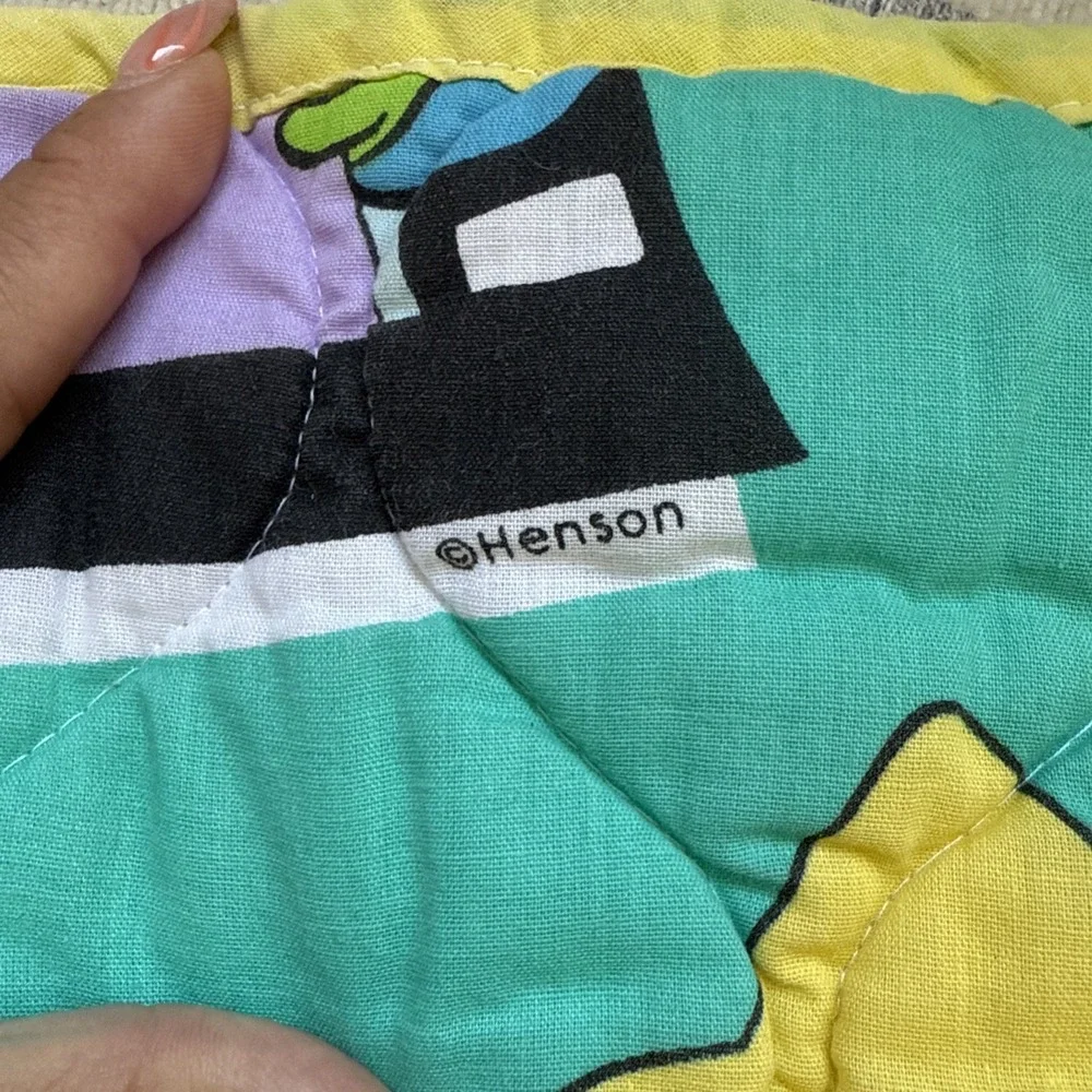 VTG Dundee Muppet Babies Baby Blanket Crib Quilt Jim Henson 53x41 USA MADE‎ RARE
